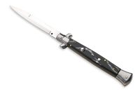 Frank Beltrame 11" Imitation Horn Stiletto Automatic Knife Satin Bayonet