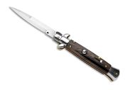 Frank Beltrame 9" Buffalo Horn Picklock Stiletto Automatic Knife Bayonet
