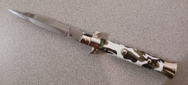 Frank Beltrame 9 Inch Italian Stiletto Camouflage Dagger Automatic Knife