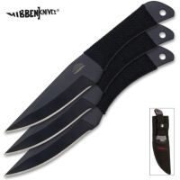 Gil Hibben Black Triple Pro Throwing Knife Set