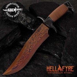 Hibben HellFyre Highlander Bowie Knife with Leather Sheath