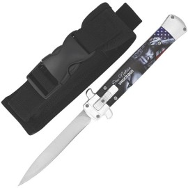 God and Freedom D/A OTF Automatic Knife Stiletto Switchblade