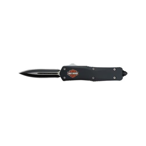 7" Black Biker Tactical Recon Out The Front OTF Knife