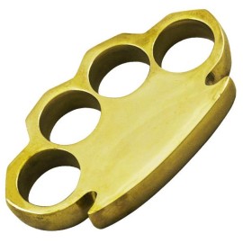 Heavy Duty 15 Ounce Brass Knuckles Paper Weight