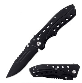 Heavy-force Extra Large Black 9.25" Folding Blade Automatic Open Pocket Knife