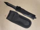 Hitman D/A OTF Black Automatic Knife Drop Point Tanto