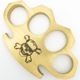 Jolly Roger 100% Brass Knuckles Belt Buckle Paperweight