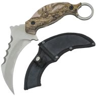 Karambit Forrest Camo Combat Knife Full Tang Fixed Edge