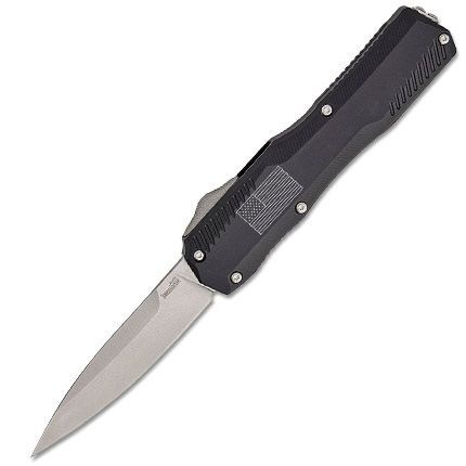 Kershaw Livewire USA Flag Black D/A OTF Automatic Knife Spear Point Stonewash