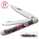 Kissing Crane Cosmic Blue Trapper Pocket Knife