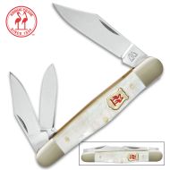 Kissing Crane Genuine Pearl Whittler Folding Knife
