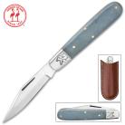 Kissing Crane Heirloom Dove Grey Bone Barlow Folding Knife