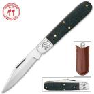 Kissing Crane Heirloom Green Burlap Micarta Barlow Folding Knife