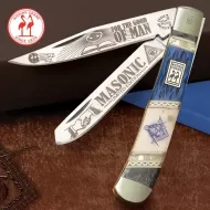 Kissing Crane Masonic Trapper Pocket Knife