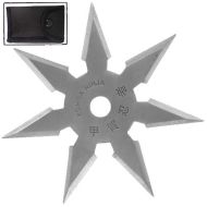 Kohga Ninja 7 Point Shuriken Throwing Star Black Sheath