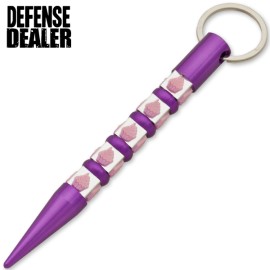 Ladies Pink Cup Cake Keychain Self Defense Purple Kubotan