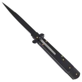 9 Inch Leverlock Automatic Knife All Black