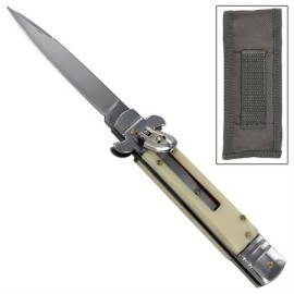 Leverlock Imitation Ivory Automatic Knife