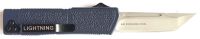 Lightning Model 2 Blue D/A OTF Automatic Knife Satin Tanto