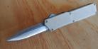 Lightning Gray D/A OTF Automatic Knife Satin Dagger