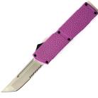 Lightning Model 2 Pink D/A OTF Automatic Knife Satin Tanto Serrated