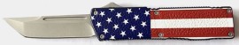 Lightning Model 2 USA Flag D/A OTF Automatic Knife Satin Tanto