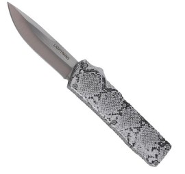 Lightning Model 3 Silver Snake D/A OTF Automatic Knife Satin Drop Point