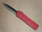 Lightning Red D/A OTF Automatic Knife Satin Dagger