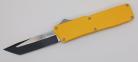 Lightning Supreme Banana Yellow D/A OTF Automatic Knife Tanto Two Tone Plain