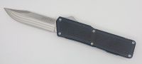 Lightning Supreme Black D/A OTF Automatic Knife Clip Point Satin Plain