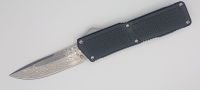 Lightning Supreme Black D/A OTF Automatic Knife Damascus Drop Point