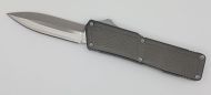 Lightning Supreme Gray D/A OTF Automatic Knife Dagger Point Satin Plain