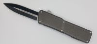 Lightning Supreme Gray D/A OTF Automatic Knife Dagger Point Two Tone Plain