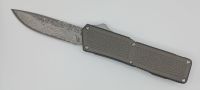Lightning Supreme Gray D/A OTF Automatic Knife Drop Point Damascus Plain