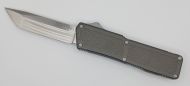 Lightning Supreme Gray D/A OTF Automatic Knife Tanto Point Satin Plain