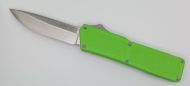 Lightning Supreme Green D/A OTF Automatic Knife Drop Point Satin Plain