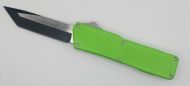 Lightning Supreme Green D/A OTF Automatic Knife Tanto Point Two Tone Plain