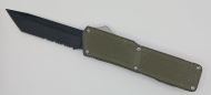Lightning Supreme OD Green D/A OTF Automatic Knife Tanto Point Black Serrated