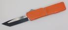 Lightning Supreme Orange D/A OTF Automatic Knife Tanto Two Tone Plain