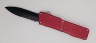 Lightning Supreme Red D/A OTF Automatic Knife Dagger Point Black Serrated