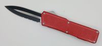 Lightning Supreme Red D/A OTF Automatic Knife Dagger Point Two Tone Serrated
