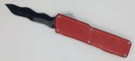 Lightning Supreme Red D/A OTF Automatic Knife Kriss Point Black Blade