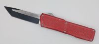 Lightning Supreme Red D/A OTF Automatic Knife Tanto Point Two Tone Plain