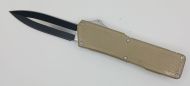 Lightning Supreme Tan D/A OTF Automatic Knife Dagger Point Two Tone Plain