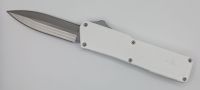 Lightning Supreme White D/A OTF Automatic Knife Dagger Point Satin Plain