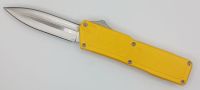 Lightning Supreme Yellow D/A OTF Automatic Knife Dagger Point Satin Plain
