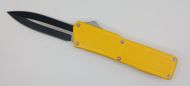 Lightning Supreme Yellow D/A OTF Automatic Knife Dagger Point Two Tone Plain