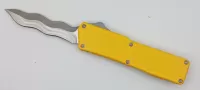 Lightning Supreme Yellow D/A OTF Automatic Knife Kris Point Satin Plain