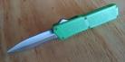 Lightning Zombie Green D/A OTF Automatic Knife Satin Dagger Serrated