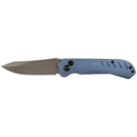 8" Lightweight CNC Machined Switchblade with Clip Point Blade Blue